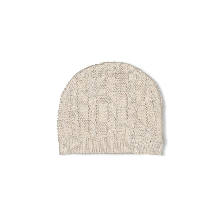 Mutsje gebreid Taupe melange - The Knits