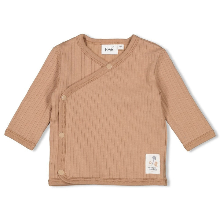 Overslagshirt rib Hazelnoot - Howdy
