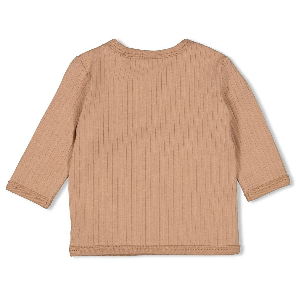 Overslagshirt rib Hazelnoot - Howdy