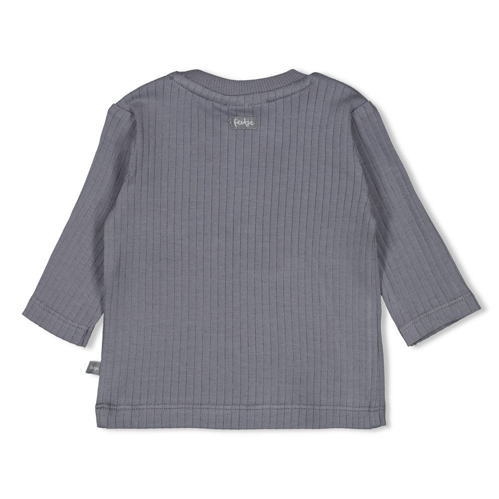 Longsleeve rib Blauw - Howdy