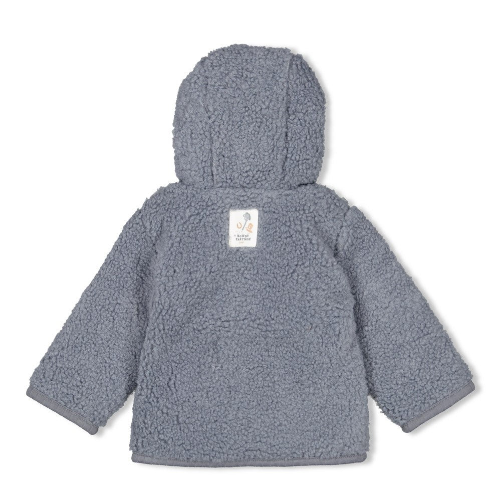 Bouclé omkeerbaar jasje met capuchon Blauw - Howdy