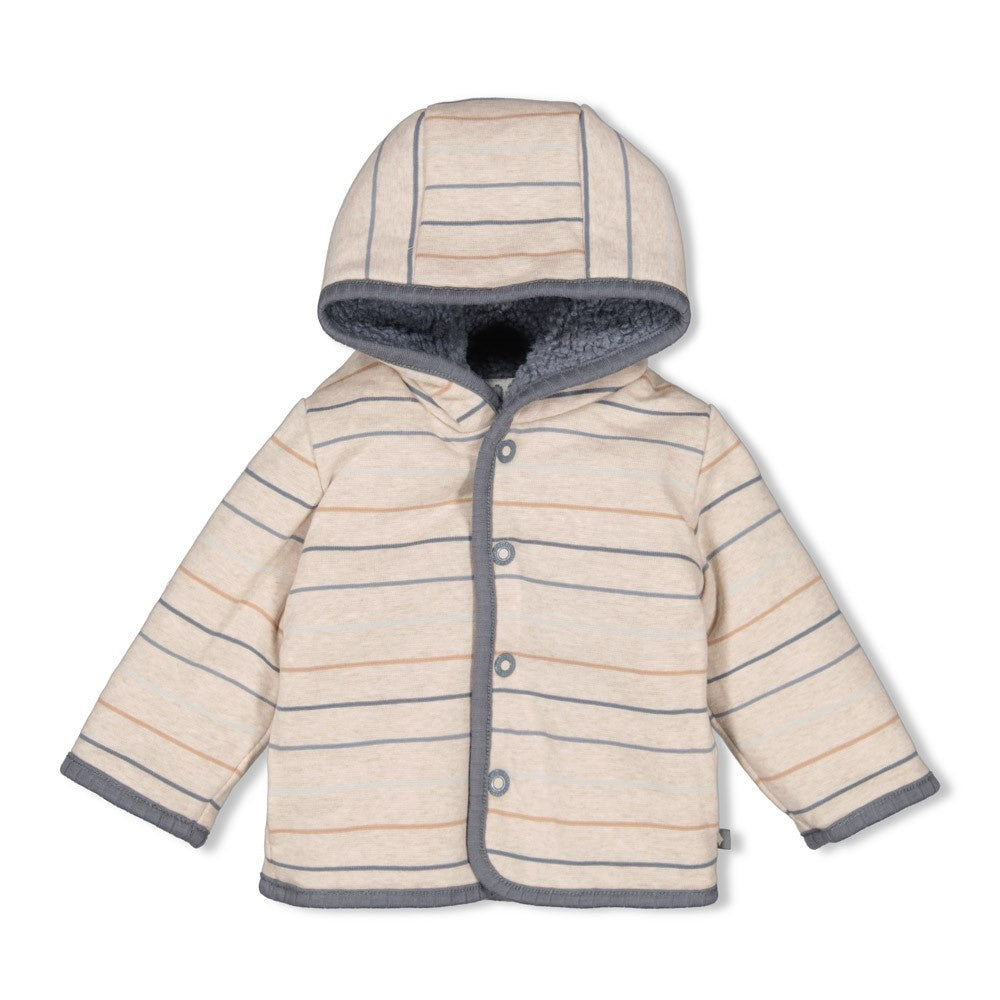 Bouclé omkeerbaar jasje met capuchon Blauw - Howdy