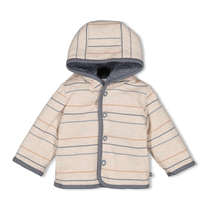 Bouclé omkeerbaar jasje met capuchon Blauw - Howdy