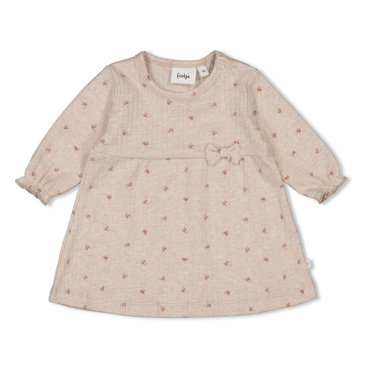 Jurk rib Taupe melange - Morning Sun