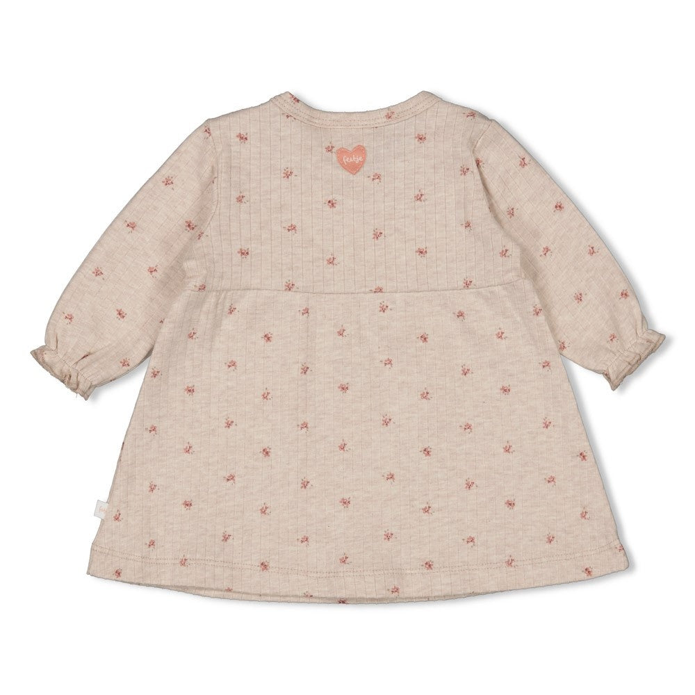 Jurk rib Taupe melange - Morning Sun