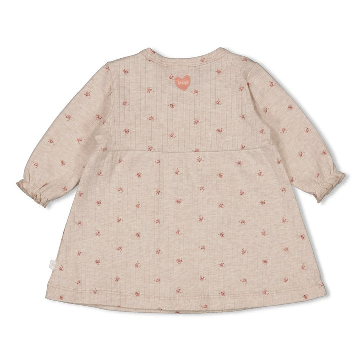 Jurk rib Taupe melange - Morning Sun