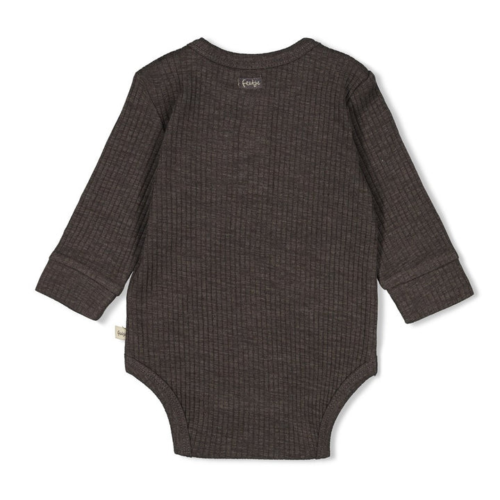 Romper rib Antraciet melange - Rawrsome