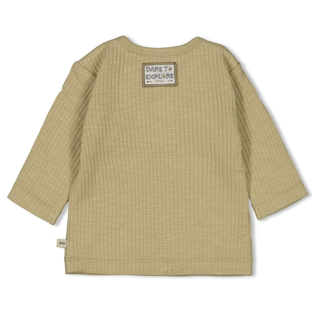 Langarmshirt Ripp Grün - Rawrsome