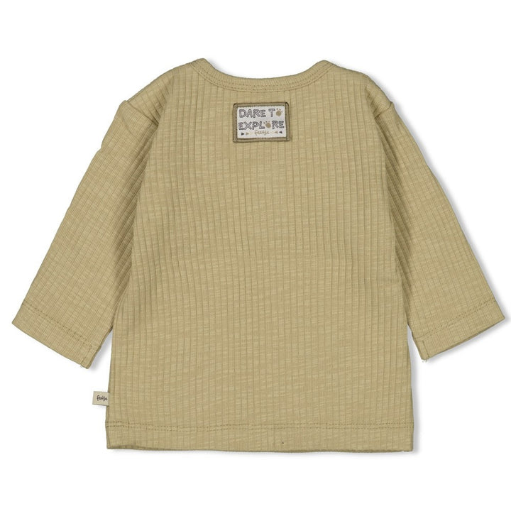 Langarmshirt Ripp Grün - Rawrsome