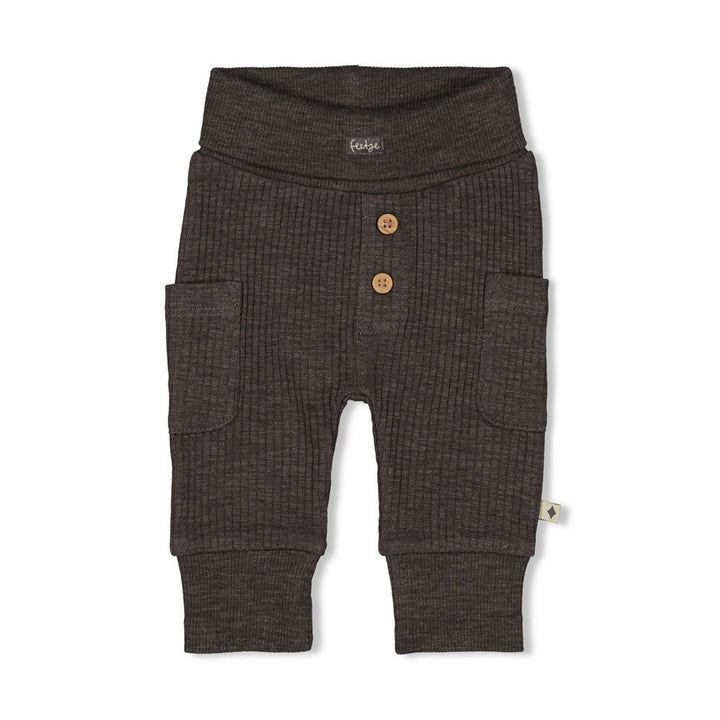 Broek rib Antraciet melange - Rawrsome