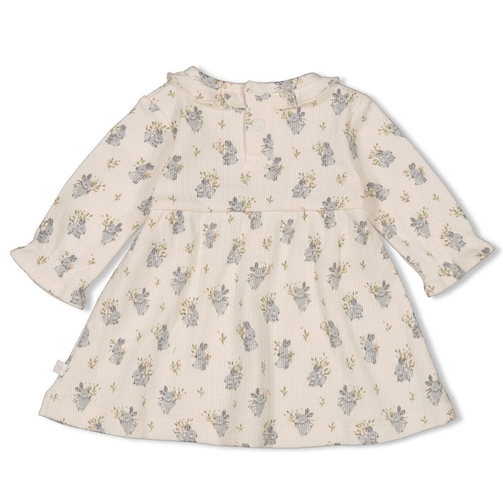 Jurk rib Offwhite - Fields of Green