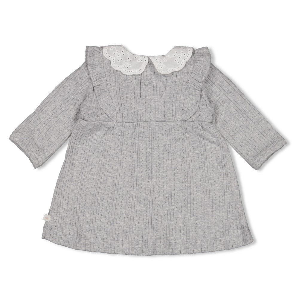 Kleid ajour Rippe - Fields of Green Grau meliert - Fields of Green