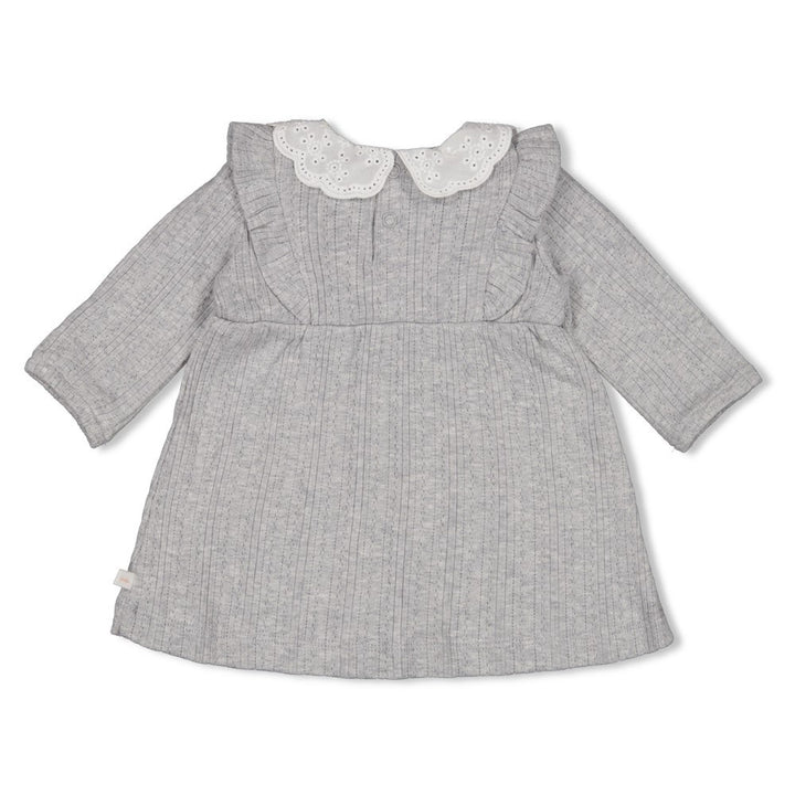 Kleid ajour Rippe - Fields of Green Grau meliert - Fields of Green