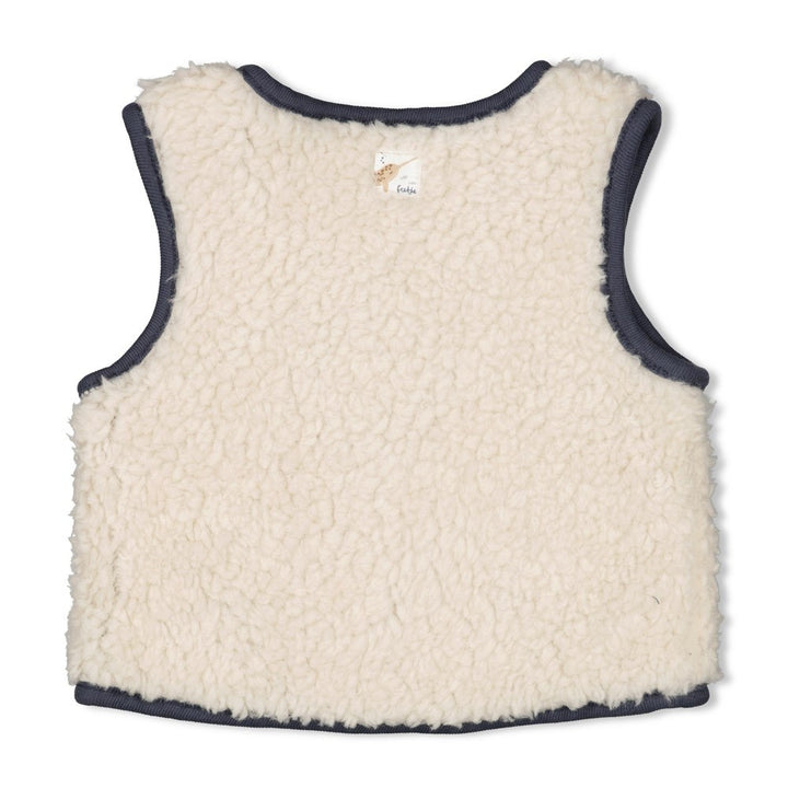 Omkeerbaar teddy gilet Blauwgrijs - Narwal