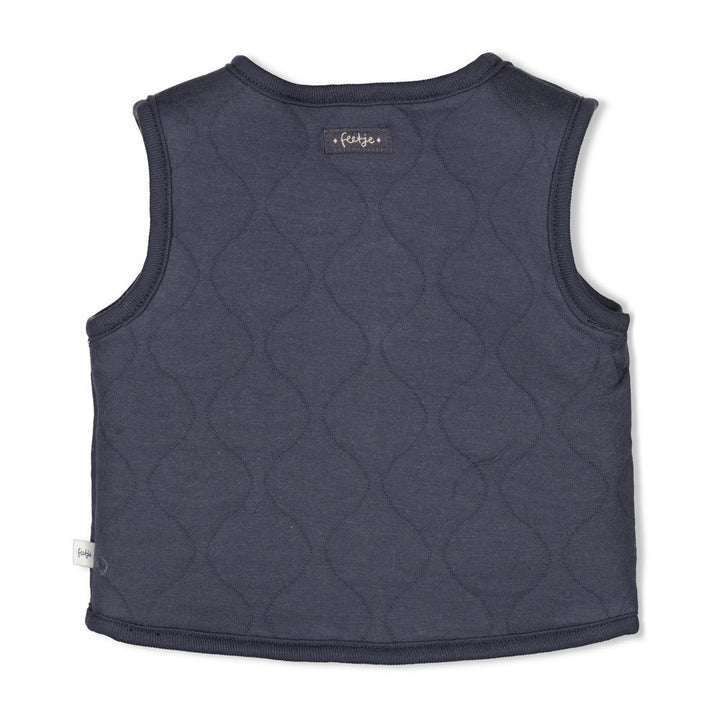 Omkeerbaar teddy gilet Blauwgrijs - Narwal