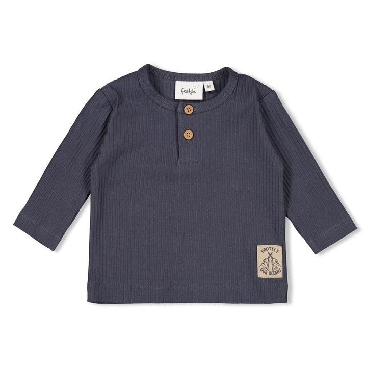 Longsleeve rib Blauwgrijs - Narwal