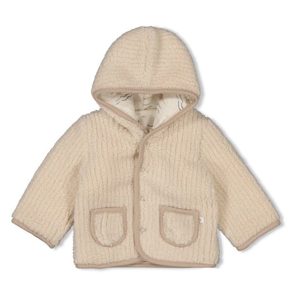 Wendbare Bouclé-Jacke mit Kapuze Offwhite - Narwal