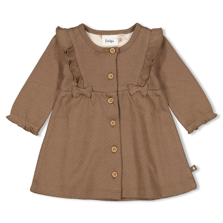 Jurk ruches Bruin - Dancing In The Moonlight