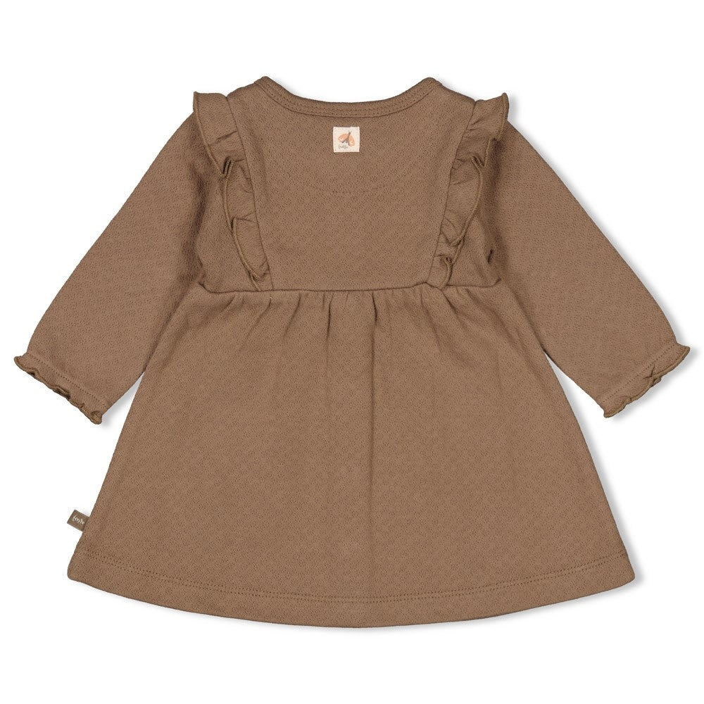 Jurk ruches Bruin - Dancing In The Moonlight