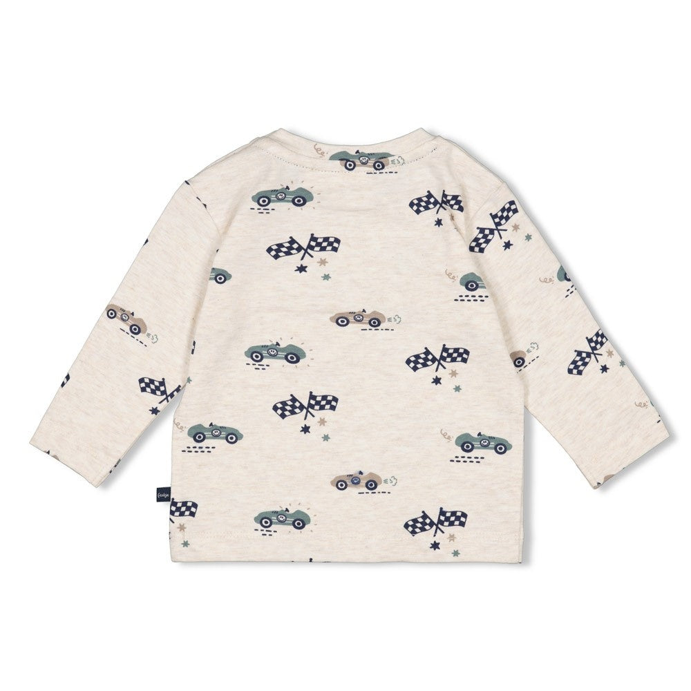 Longsleeve Offwhite melange - Let's Go!