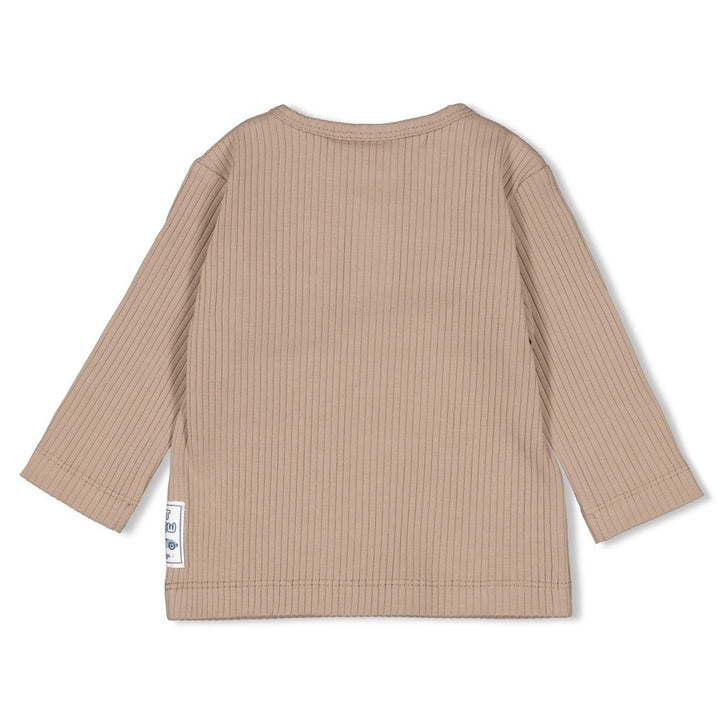 Longsleeve rib Taupe - Let's Go!