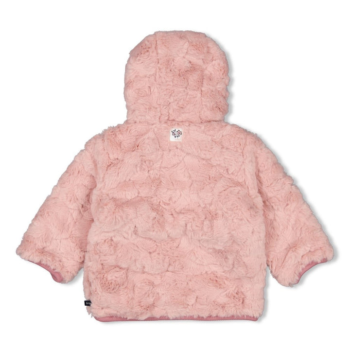 Wendejacke aus Kunstpelz mit Kapuze Rosa - Swanlake