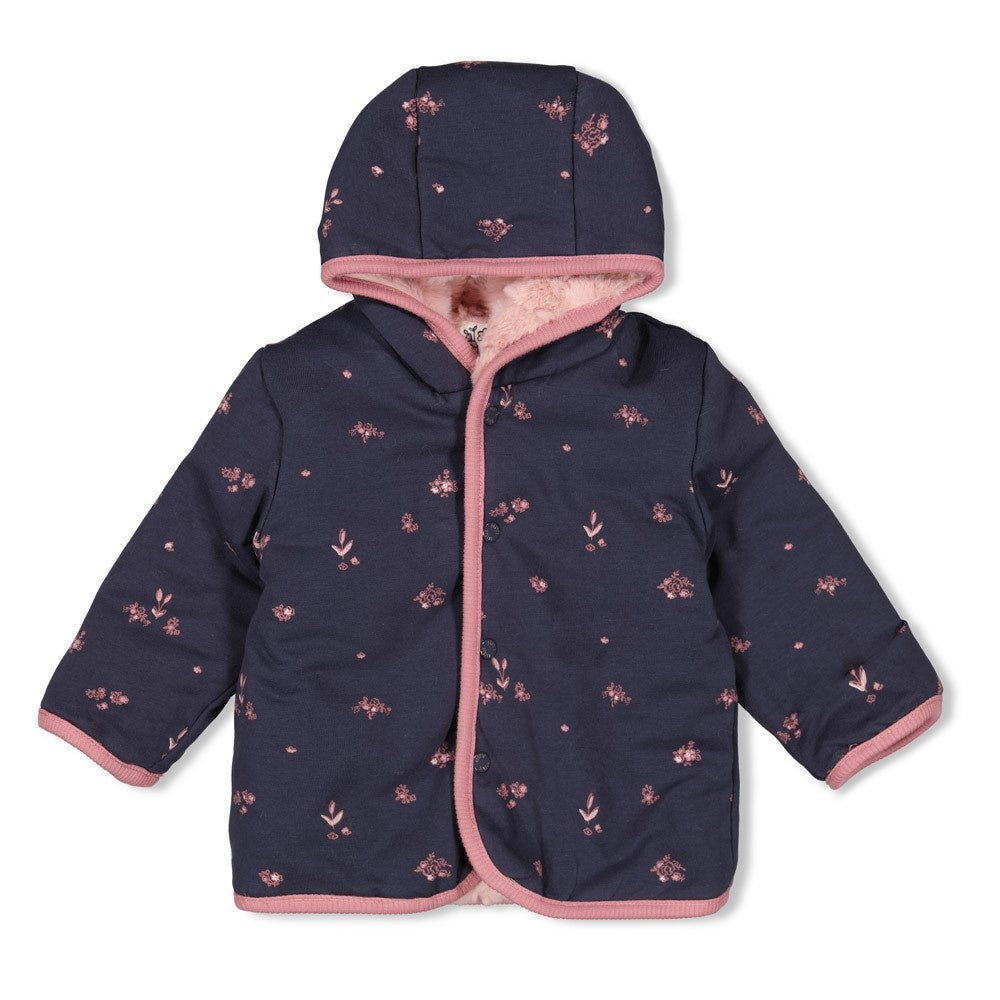 Wendejacke aus Kunstpelz mit Kapuze Rosa - Swanlake