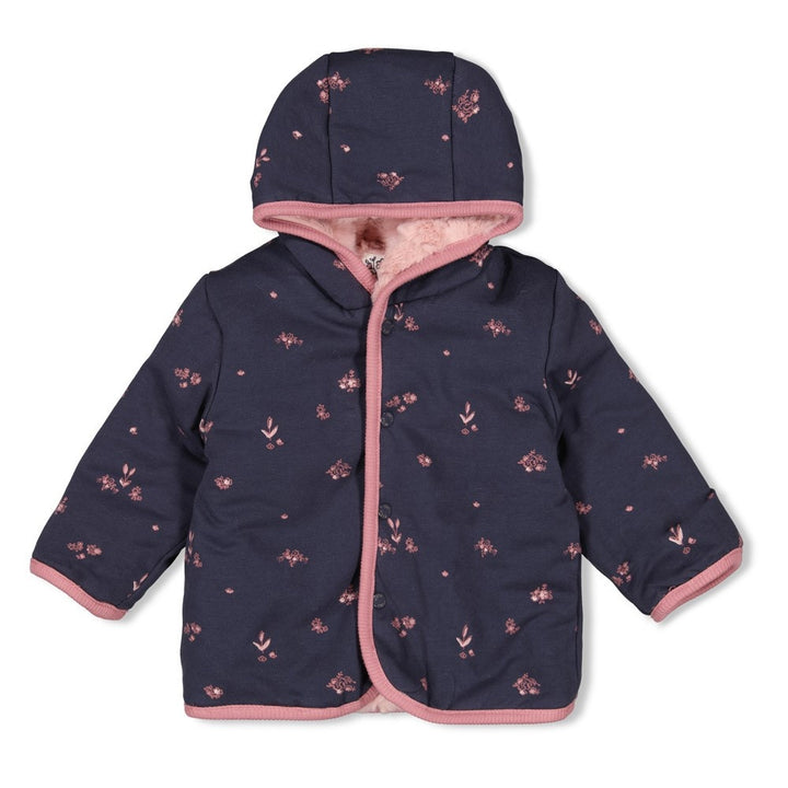 Wendejacke aus Kunstpelz mit Kapuze Rosa - Swanlake