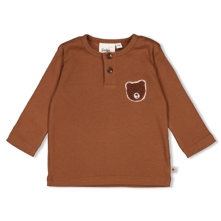 Longsleeve rib Bruin - Wild World