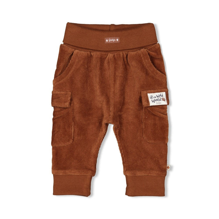 Broek velours rib Bruin - Wild World