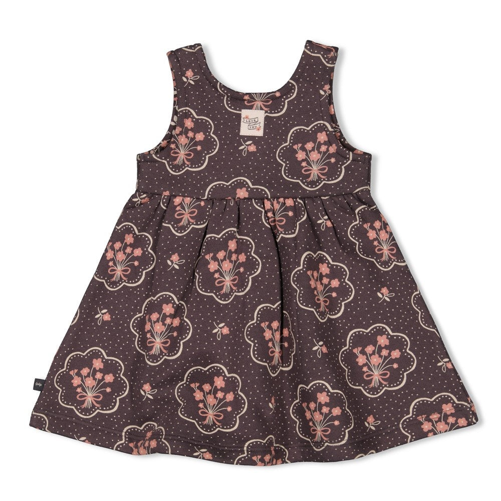 Jurk Antraciet - Woodland Bloom