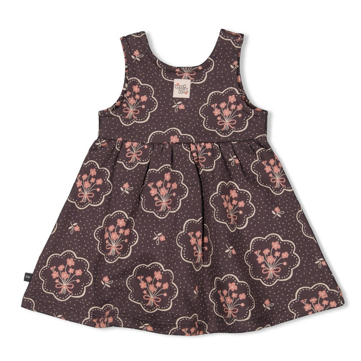 Jurk Antraciet - Woodland Bloom