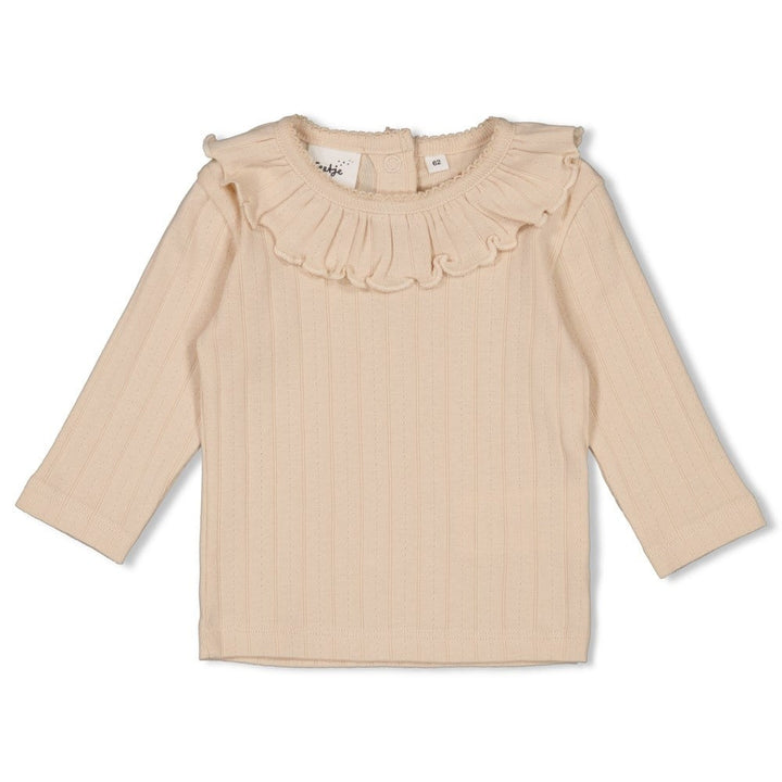 Longsleeve pointelle rib Offwhite - Woodland Bloom