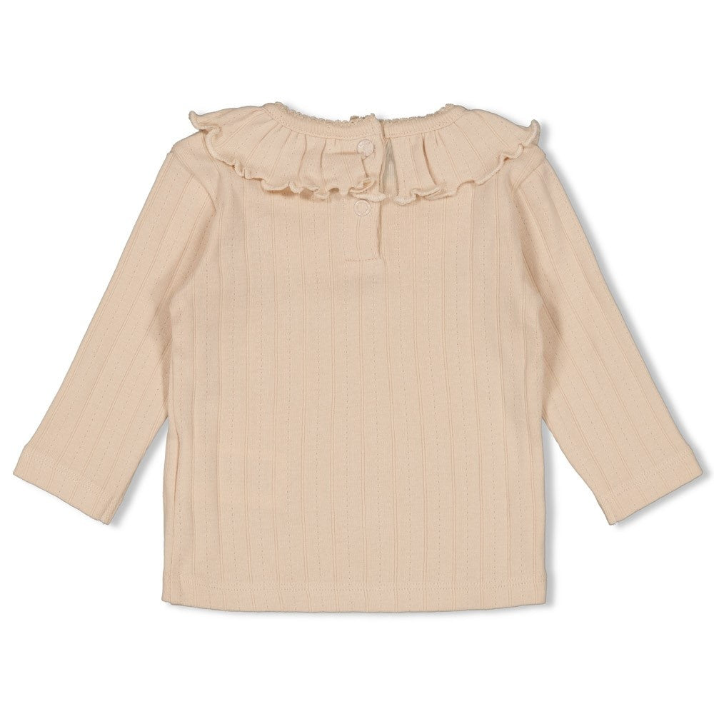 Longsleeve pointelle rib Offwhite - Woodland Bloom