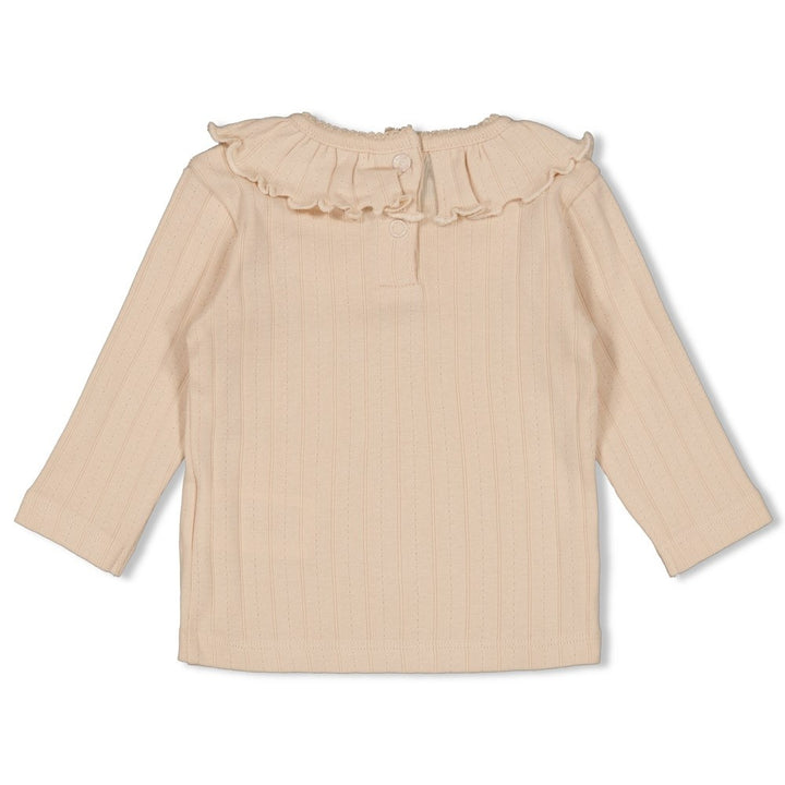 Longsleeve pointelle rib Offwhite - Woodland Bloom
