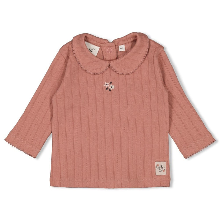 Longsleeve pointelle rib Mauve - Woodland Bloom