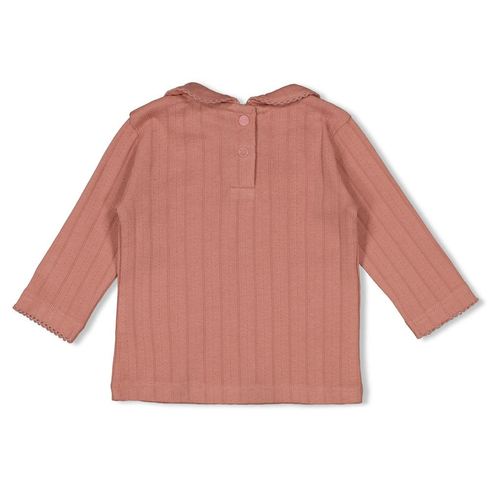 Longsleeve pointelle rib Mauve - Woodland Bloom