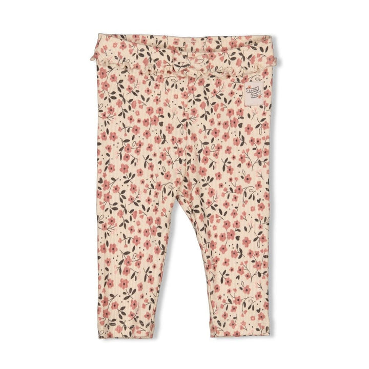 Legging rib Offwhite - Woodland Bloom