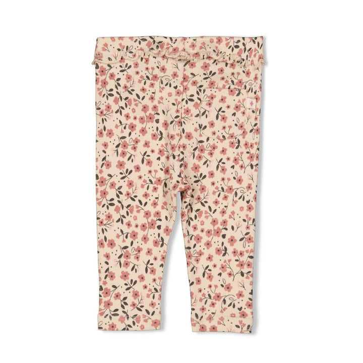 Legging rib Offwhite - Woodland Bloom
