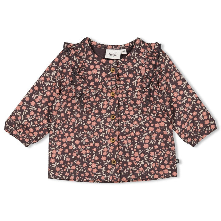 Blouse Antraciet - Woodland Bloom