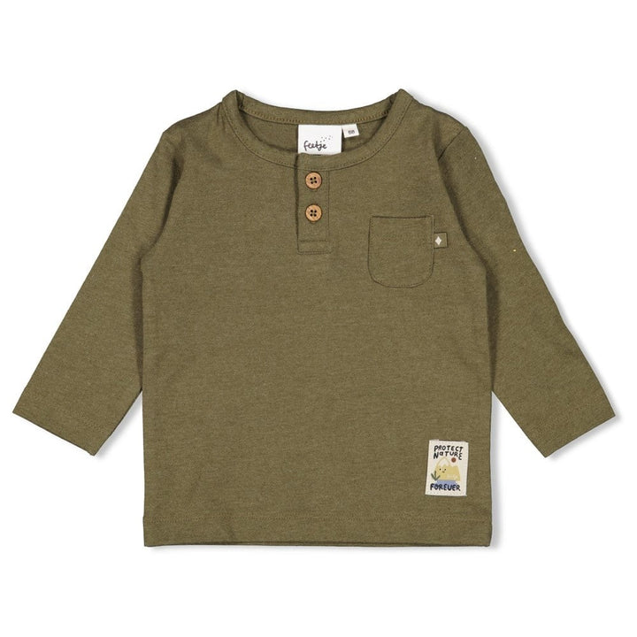 Longsleeve Army melange - Mountain