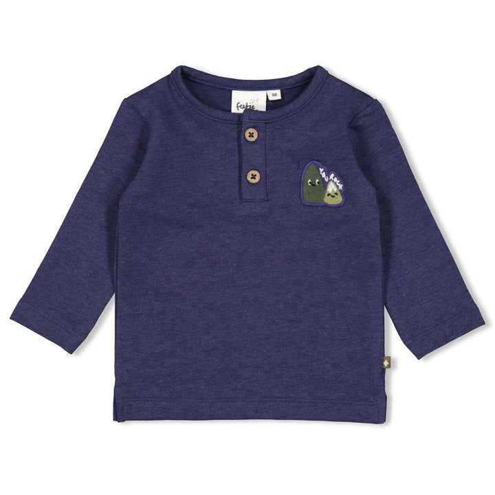 Longsleeve Marine melange - Mountain