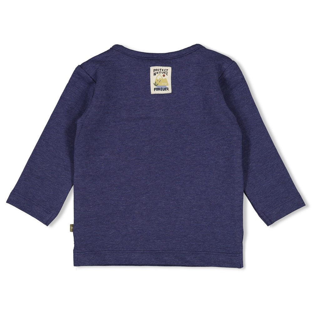 Longsleeve Marine melange - Mountain