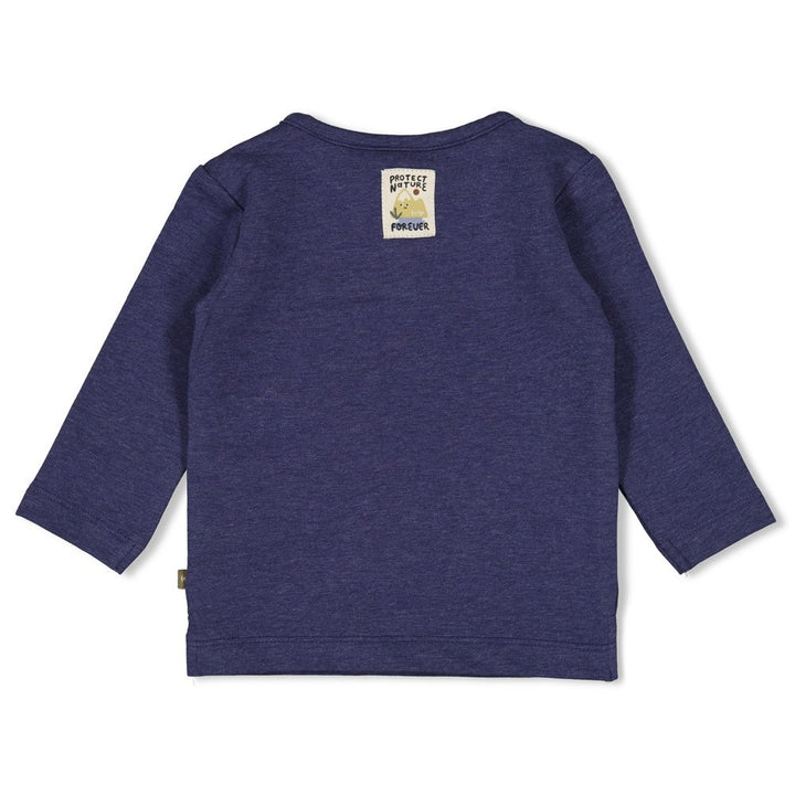 Longsleeve Marine melange - Mountain