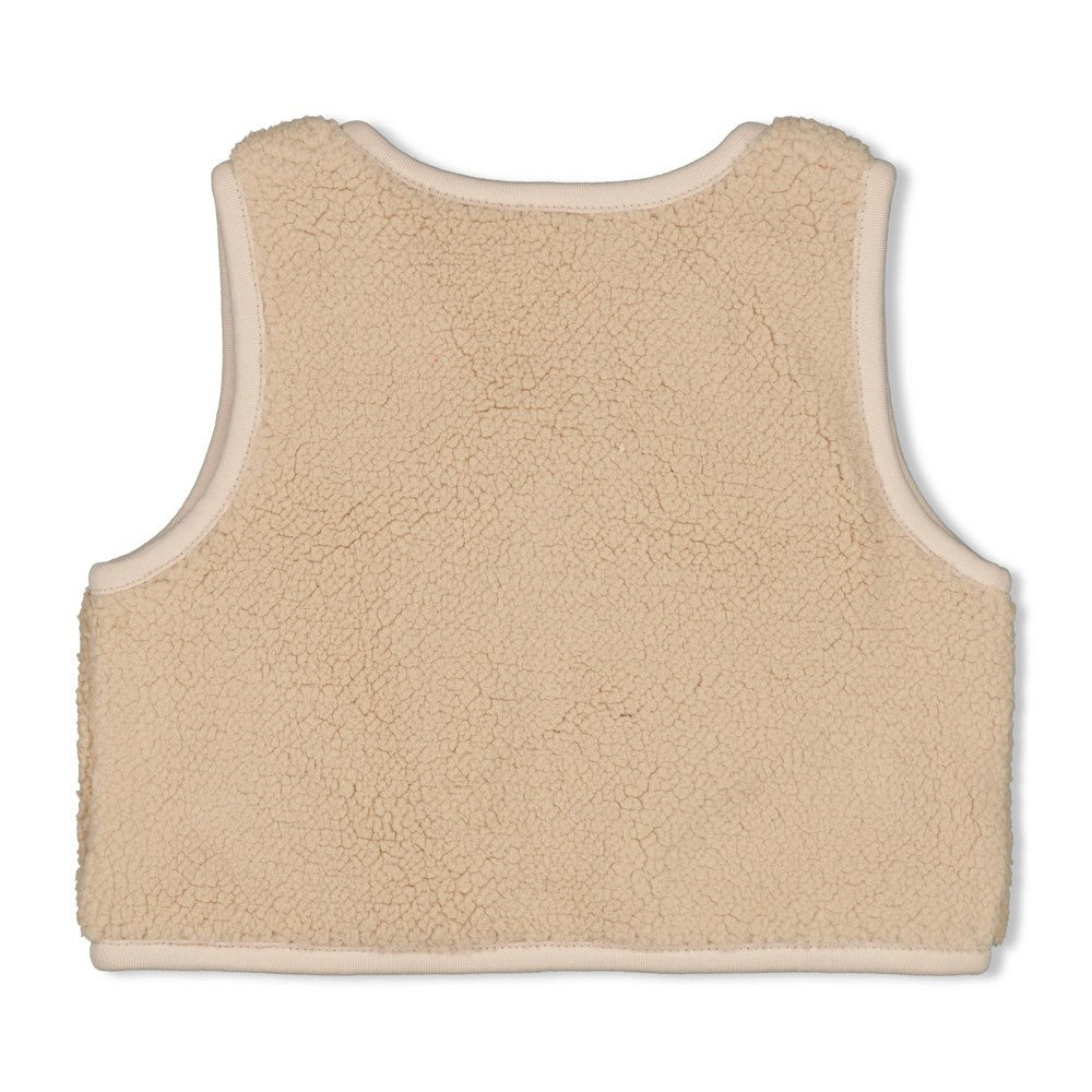 Teddy gilet Offwhite - Queen of Hearts