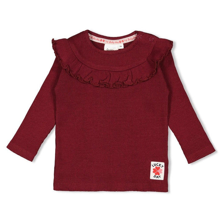 Longsleeve rib Bordeaux - Queen of Hearts