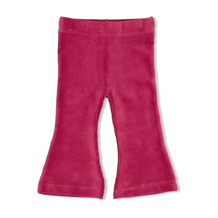 Flare broek velours rib Violet - Shine Bright