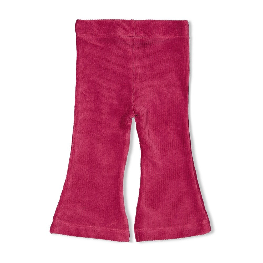 Flare broek velours rib Violet - Shine Bright