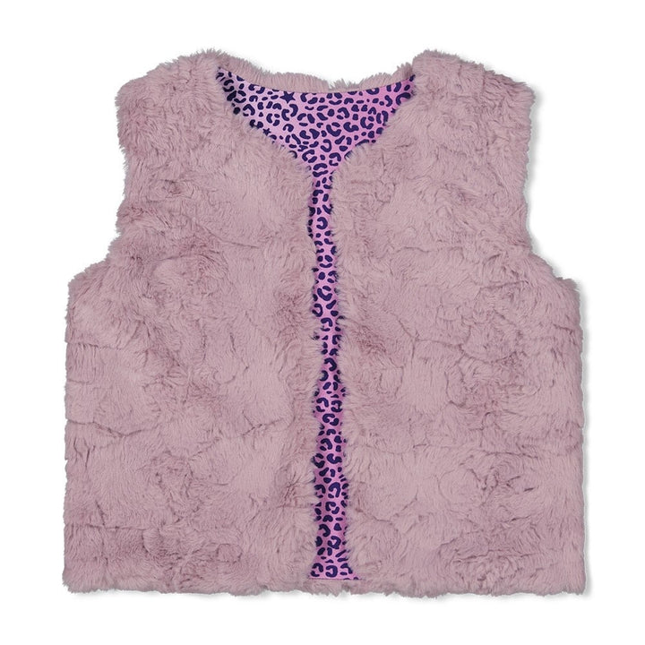 Omkeerbaar teddy gilet l.Lila - Wild Soul
