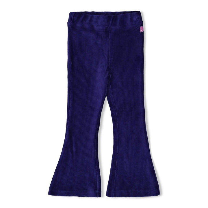 Flared broek velours rib Indigo - Wild Soul